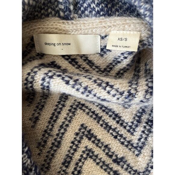 Anthropologie Sleeping On Snow Mabli Wool Blend Vest Cardigan Women XS/S Cream - Picture 4 of 8